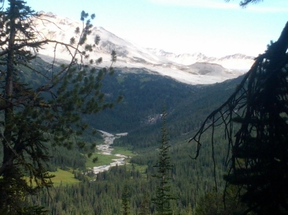 Looking back down to valley from which we ascended.